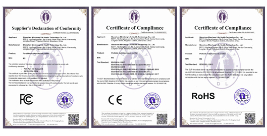電子空氣凈化消毒器M2順利通過FCC、CE、Rohs檢測認(rèn)證